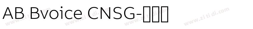 AB Bvoice CNSG字体转换 AB Bvoice CNSG字体转换